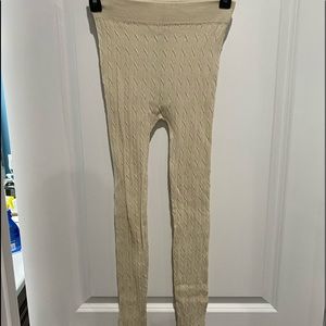 Poof! Cream Leggings, Juniors Sz M/L